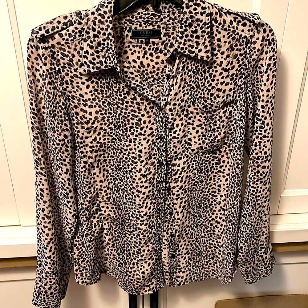Guess Long sleeve sheer material shirt